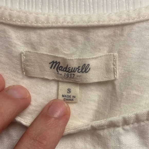Madewell Linen/Cotton Blend Tank Top Size Small - Picture 2 of 4